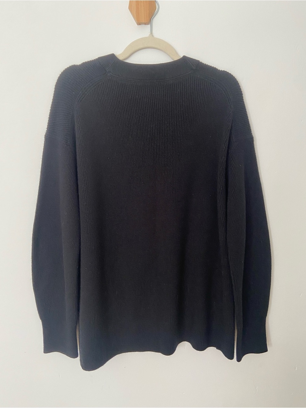 Lululemon Merino Wool Blend Ribbed Crewneck Sweater Black size 12 - Picture 11 of 13